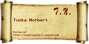 Tuska Norbert névjegykártya